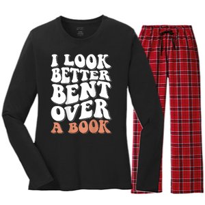 I Look Better Bent Over A Book Women's Long Sleeve Flannel Pajama Set 