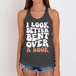 I Look Better Bent Over A Book Women's Knotted Racerback Tank