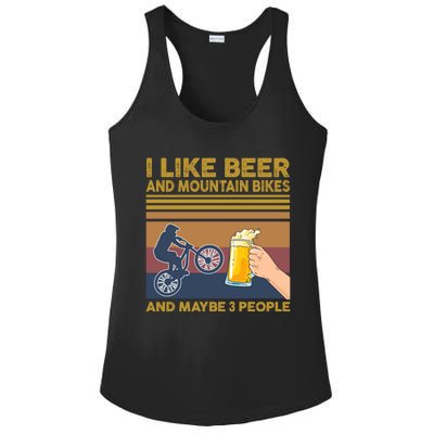 I Like Beer And Mountain Bikes And Maybe 3 People Funny Gift Cute Gift Ladies PosiCharge Competitor Racerback Tank