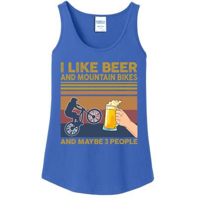 I Like Beer And Mountain Bikes And Maybe 3 People Funny Gift Cute Gift Ladies Essential Tank