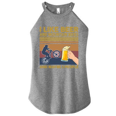 I Like Beer And Mountain Bikes And Maybe 3 People Funny Gift Cute Gift Women's Perfect Tri Rocker Tank