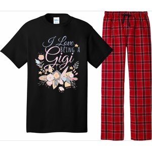 I Love Being A Gigi Meaningful Gift Floral Grandma Nana Grandmother Gift Pajama Set