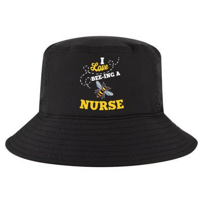 I Love BeeIng A Nurse Honey Bee Job Cool Comfort Performance Bucket Hat