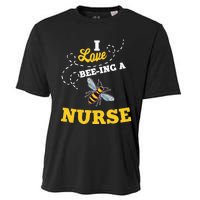 I Love BeeIng A Nurse Honey Bee Job Cooling Performance Crew T-Shirt