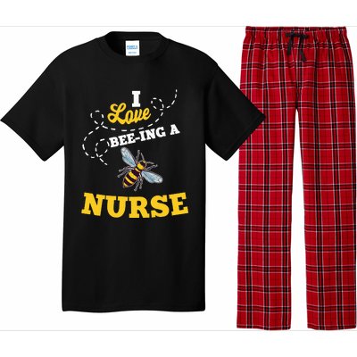 I Love BeeIng A Nurse Honey Bee Job Pajama Set