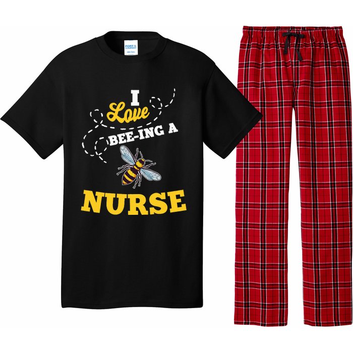 I Love BeeIng A Nurse Honey Bee Job Pajama Set