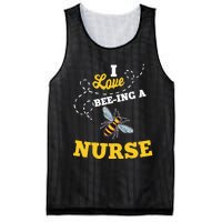 I Love BeeIng A Nurse Honey Bee Job Mesh Reversible Basketball Jersey Tank