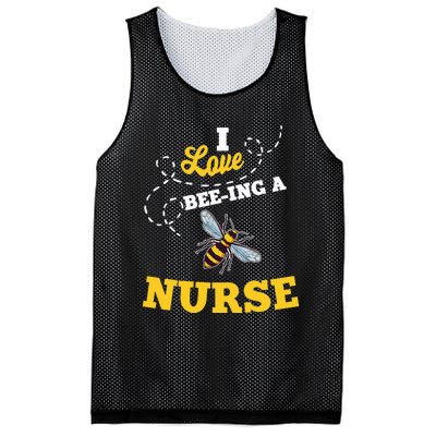 I Love BeeIng A Nurse Honey Bee Job Mesh Reversible Basketball Jersey Tank