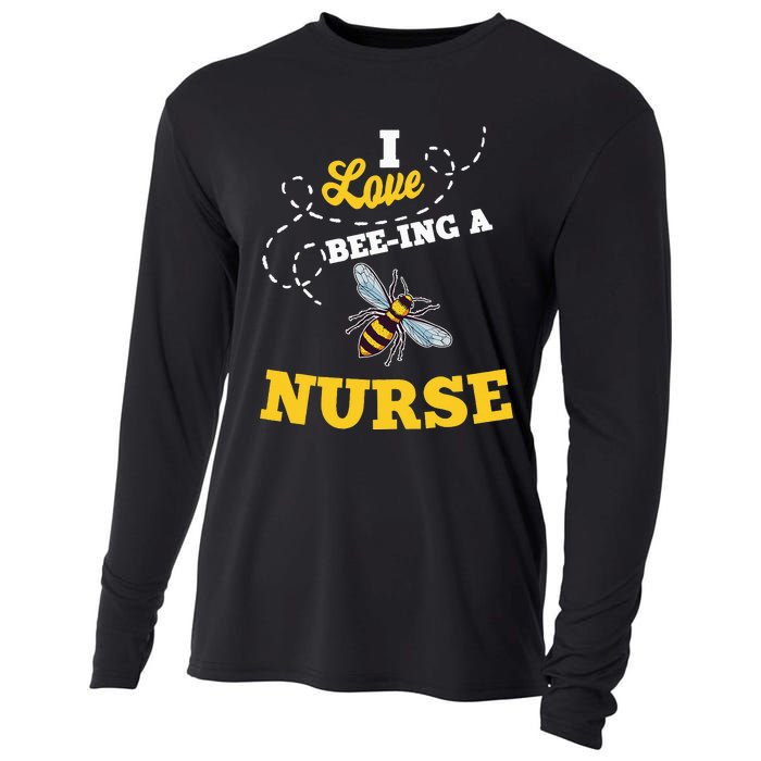 I Love BeeIng A Nurse Honey Bee Job Cooling Performance Long Sleeve Crew