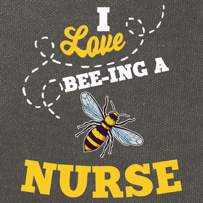 I Love BeeIng A Nurse Honey Bee Job Cotton Canvas Backpack