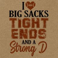 I Love Big Sacks Tight Ends And A Strong D Funny Football Cotton Canvas Backpack