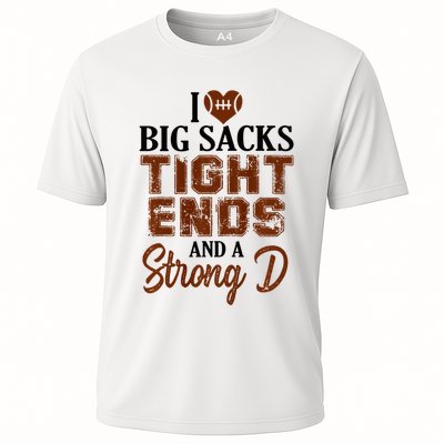 I Love Big Sacks Tight Ends And A Strong D Funny Football Performance Shirt