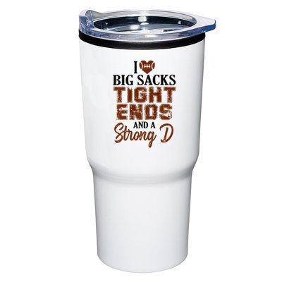I Love Big Sacks Tight Ends And A Strong D Funny Football Tumbler