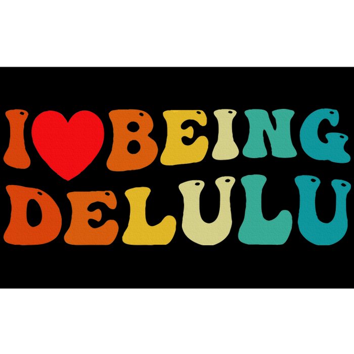 I Love Being Delulu I Heart Being Delulu Red  Bumper Sticker