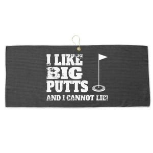 I Like Big Putts And I Cannot Lie Funny Golf Large Microfiber Waffle Golf Towel