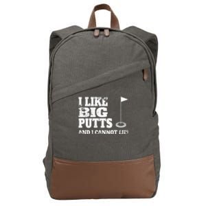 I Like Big Putts And I Cannot Lie Funny Golf Cotton Canvas Backpack