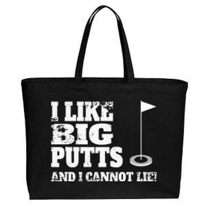 I Like Big Putts And I Cannot Lie Funny Golf Cotton Canvas Jumbo Tote