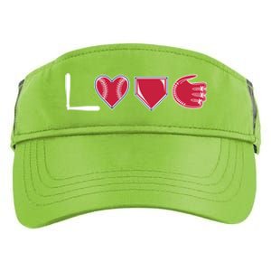 I Love Baseball Player Cute Baseball Pitcher Hitter Catcher Cute Gift Adult Drive Performance Visor