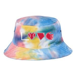 I Love Baseball Player Cute Baseball Pitcher Hitter Catcher Cute Gift Tie Dye Newport Bucket Hat