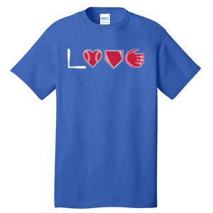 I Love Baseball Player Cute Baseball Pitcher Hitter Catcher Cute Gift Tall T-Shirt