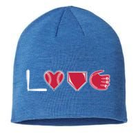 I Love Baseball Player Cute Baseball Pitcher Hitter Catcher Cute Gift Sustainable Beanie