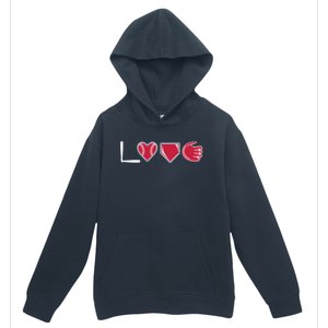 I Love Baseball Player Cute Baseball Pitcher Hitter Catcher Cute Gift Urban Pullover Hoodie