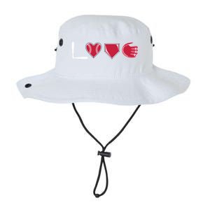 I Love Baseball Player Cute Baseball Pitcher Hitter Catcher Cute Gift Legacy Cool Fit Booney Bucket Hat