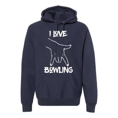 I Love Bowling Premium Hoodie