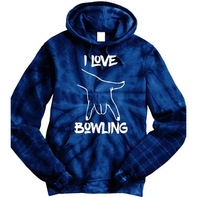 I Love Bowling Tie Dye Hoodie