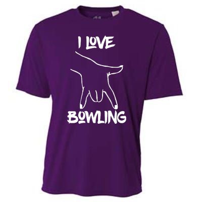 I Love Bowling Cooling Performance Crew T-Shirt