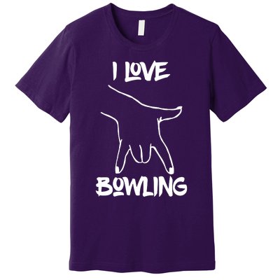 I Love Bowling Premium T-Shirt