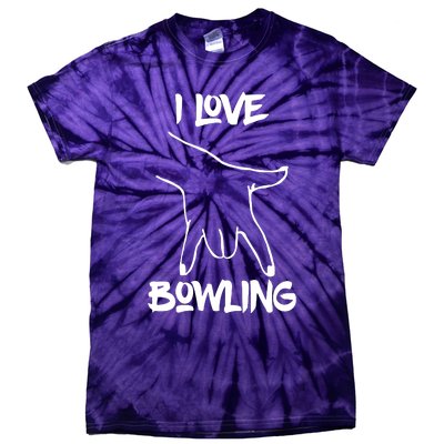 I Love Bowling Tie-Dye T-Shirt