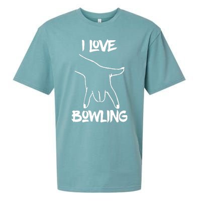 I Love Bowling Sueded Cloud Jersey T-Shirt