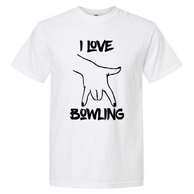 I Love Bowling Garment-Dyed Heavyweight T-Shirt