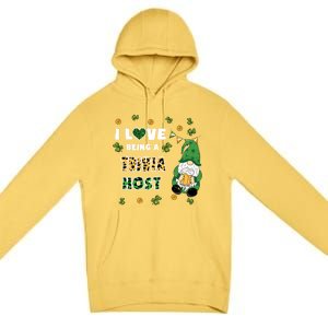 I Love Being Trivia Host Gnome St Patricks Day Gift Premium Pullover Hoodie