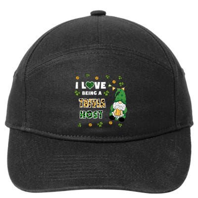 I Love Being Trivia Host Gnome St Patricks Day Gift 7-Panel Snapback Hat