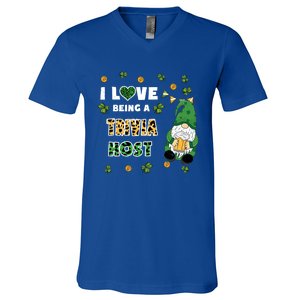 I Love Being Trivia Host Gnome St Patricks Day Gift V-Neck T-Shirt