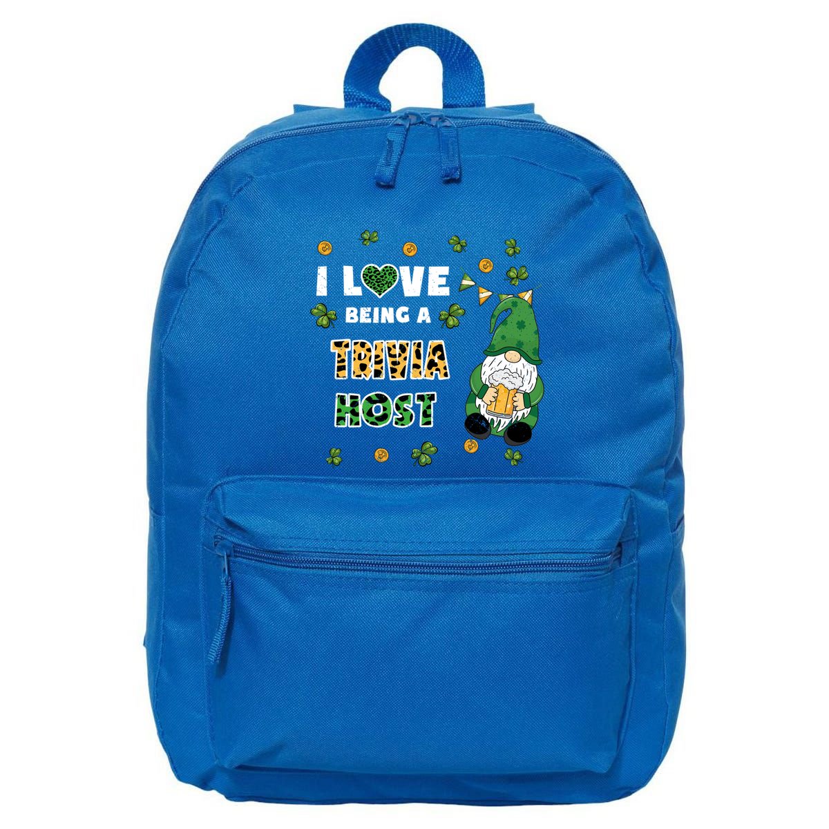 I Love Being Trivia Host Gnome St Patricks Day Gift 16 in Basic Backpack