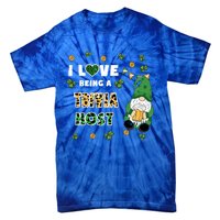 I Love Being Trivia Host Gnome St Patricks Day Gift Tie-Dye T-Shirt