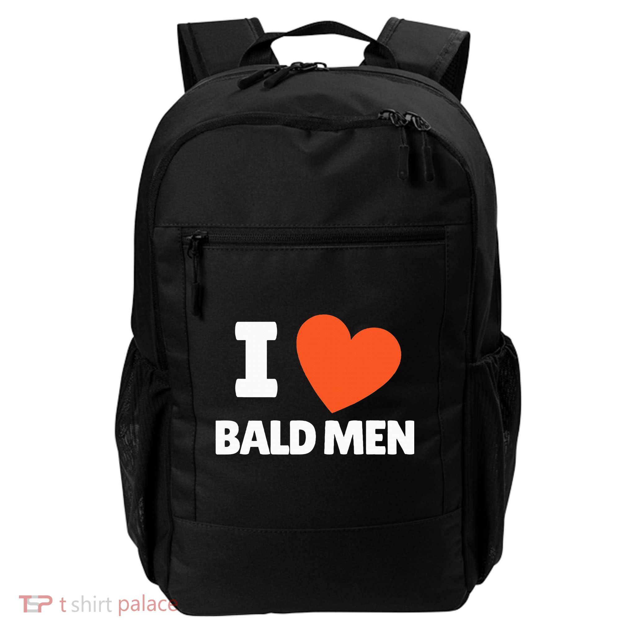 I Love Bald I Heart Bald Lovers Backpack