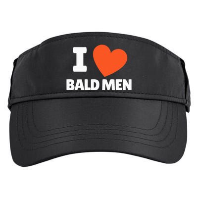 I Love Bald I Heart Bald Lovers Adult Drive Performance Visor