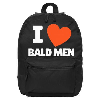 I Love Bald I Heart Bald Lovers 16 in Basic Backpack