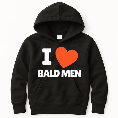 I Love Bald I Heart Bald Lovers Kids Hoodie