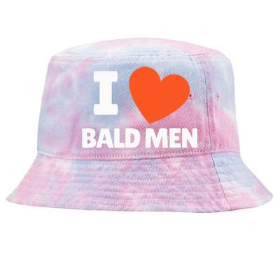 I Love Bald I Heart Bald Lovers Tie-Dyed Bucket Hat