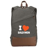 I Love Bald I Heart Bald Lovers Cotton Canvas Backpack