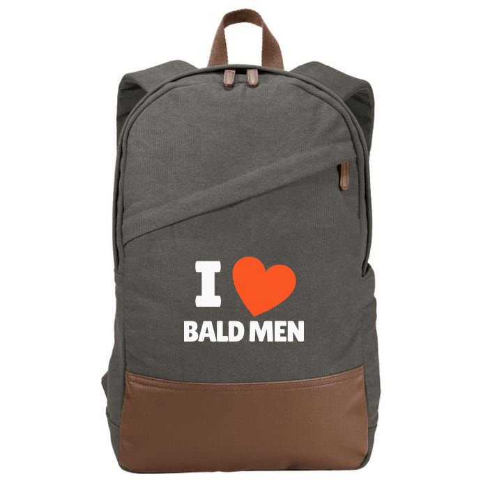 I Love Bald I Heart Bald Lovers Cotton Canvas Backpack