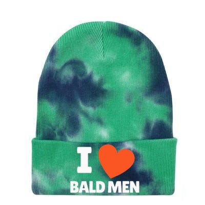 I Love Bald I Heart Bald Lovers Tie Dye 12in Knit Beanie