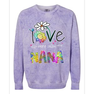 I Love Being Called Nana Sunflower MotherS Day Gift Colorblast Crewneck Sweatshirt