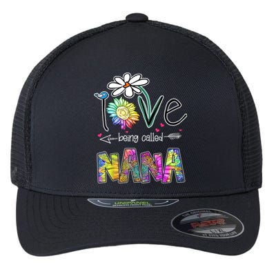 I Love Being Called Nana Sunflower MotherS Day Gift Flexfit Unipanel Trucker Cap