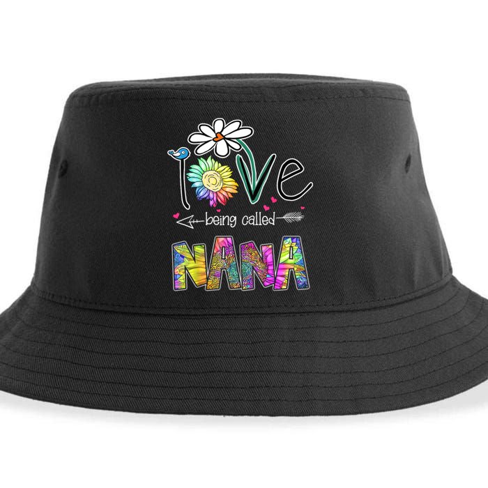 I Love Being Called Nana Sunflower MotherS Day Gift Sustainable Bucket Hat